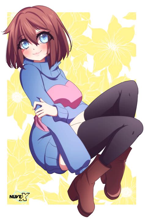 frisk undertale fanart|female frisk art.